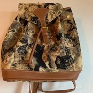 Cat Print Backpack